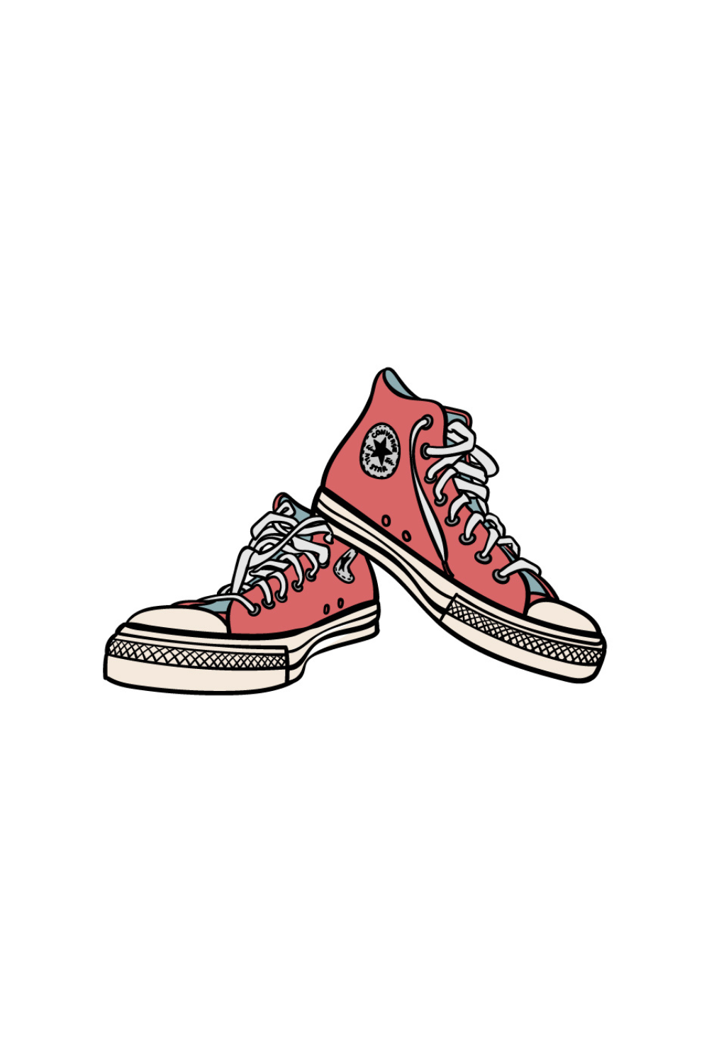 How to draw Converse